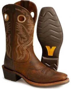 Ariat Men's Heritage Roughstock Western Performance Boots - Square Toe -Men Western Cowboy 030102 41 D1