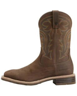 Ariat Hybrid Rancher Waterproof Pull On Work Boots - Square Toe -Men Western Cowboy 030692 7010 P2