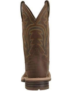 Ariat Hybrid Rancher Waterproof Pull On Work Boots - Square Toe -Men Western Cowboy 030692 7010 P3