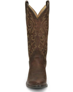 Justin Men's Leather Western Boots - Medium Toe -Men Western Cowboy 036524 41 P4