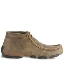 Twisted X Bomber Leather Lace-Up Driving Moccasins -Men Western Cowboy 038680 B1 RT