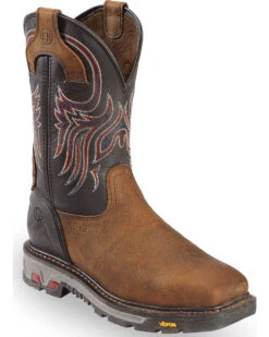 Justin Men's Tanker Western Work Boots - Steel Toe