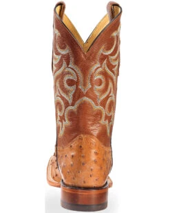 Justin Men's Full Quill Ostrich Western Boots -Men Western Cowboy 066A49 38 BK