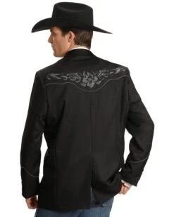 Scully Men's Floral Embroidery Western Jacket -Men Western Cowboy 072A37 A8 P2
