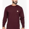 Carhartt Men's Loose Fit Heavyweight Long Sleeve Logo Pocket Work T-Shirt