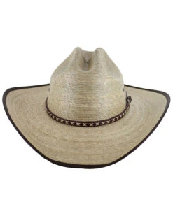 Cody James® Men's Brown Trimmed Straw Hat -Men Western Cowboy 099P15 19 D2