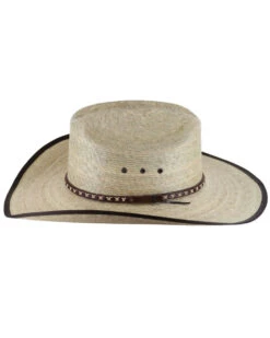 Cody James® Men's Brown Trimmed Straw Hat -Men Western Cowboy 099P15 19 D3