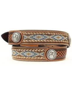 Ariat Men's Aztec Concho Belt 7 Ariat Men's Aztec Concho Belt -Men Western Cowboy 120K64 19 D2