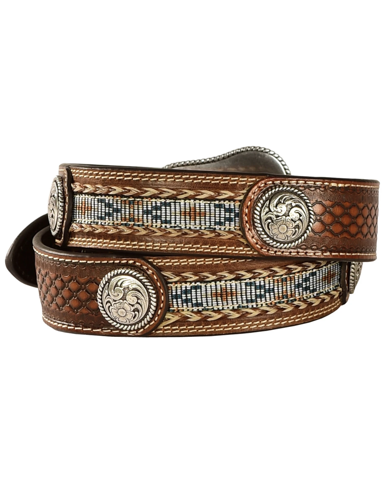 Ariat Men's Aztec Concho Belt 3 Ariat Men's Aztec Concho Belt - Image 3