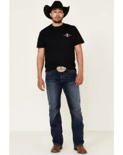 Cowboy Up Men's I Bleed Red White & Blue Short Sleeve Graphic T-Shirt  -Men Western Cowboy 2000166057 001 P2