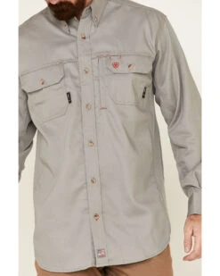 Ariat Men's Fire Resistant Solid Vent Long Sleeve Work Shirt -Men Western Cowboy 2000199829 040 P3