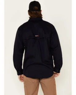 Ariat Men's FR Solid Vent Long Sleeve Button Down Work Shirt  -Men Western Cowboy 2000199831 410 P4