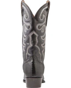 El Dorado Men's Handmade Ostrich Leg Western Boots - Medium Toe -Men Western Cowboy 2000221956 001 BK