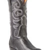 El Dorado Men's Handmade Ostrich Leg Western Boots - Medium Toe
