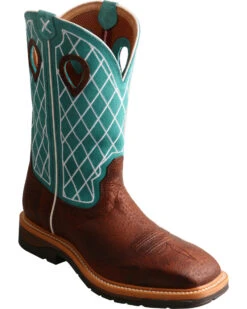 Twisted X Men's Lite Pattern Square Toe Western Work Boots