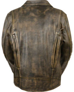 Milwaukee Leather Men's Triple Stitch Extra Long Biker Jacket  -Men Western Cowboy 2000235962 908 P2