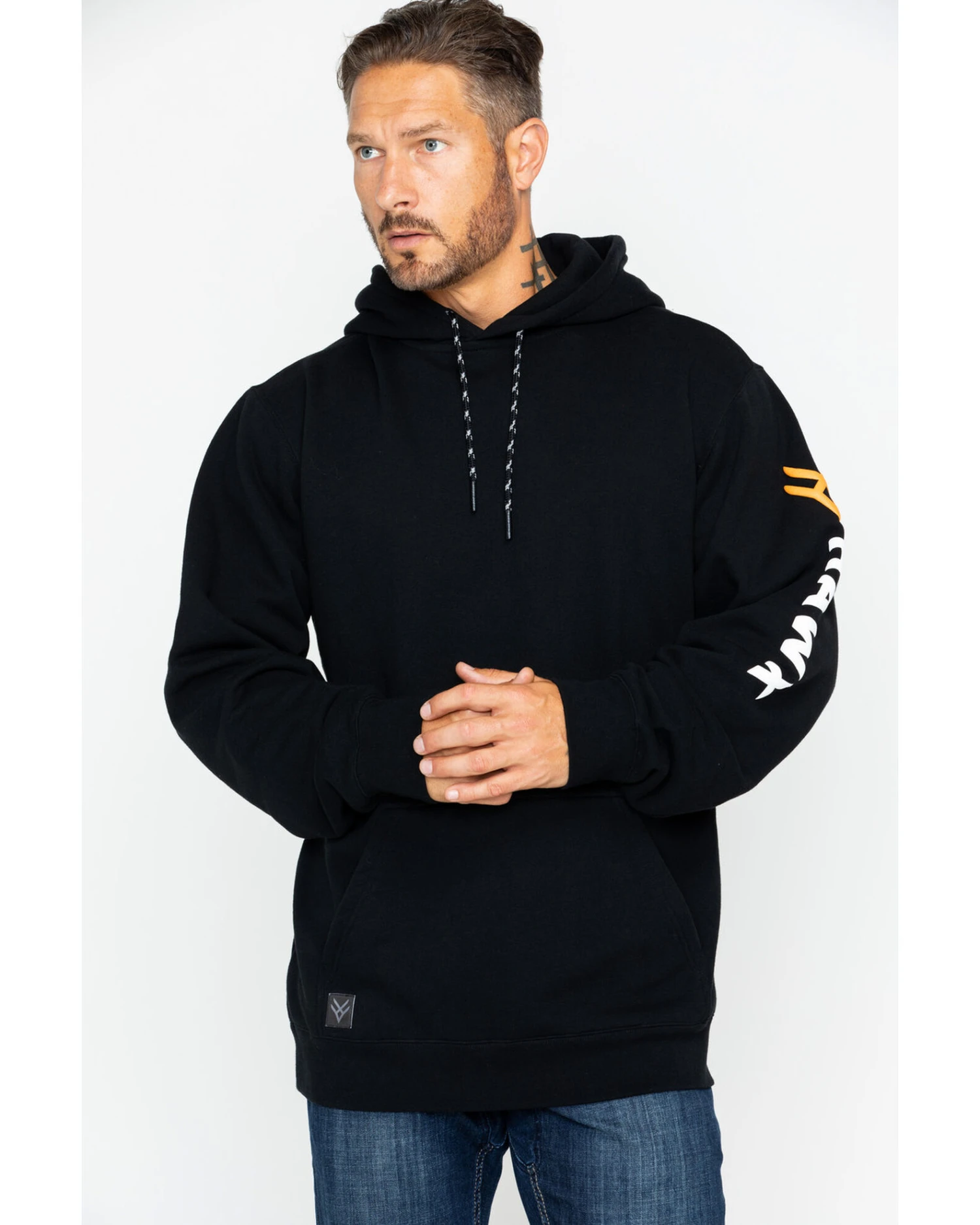 Hawx Men's Logo Sleeve Hooded Work Sweatshirt 1 Hawx Men's Logo Sleeve Hooded Work Sweatshirt