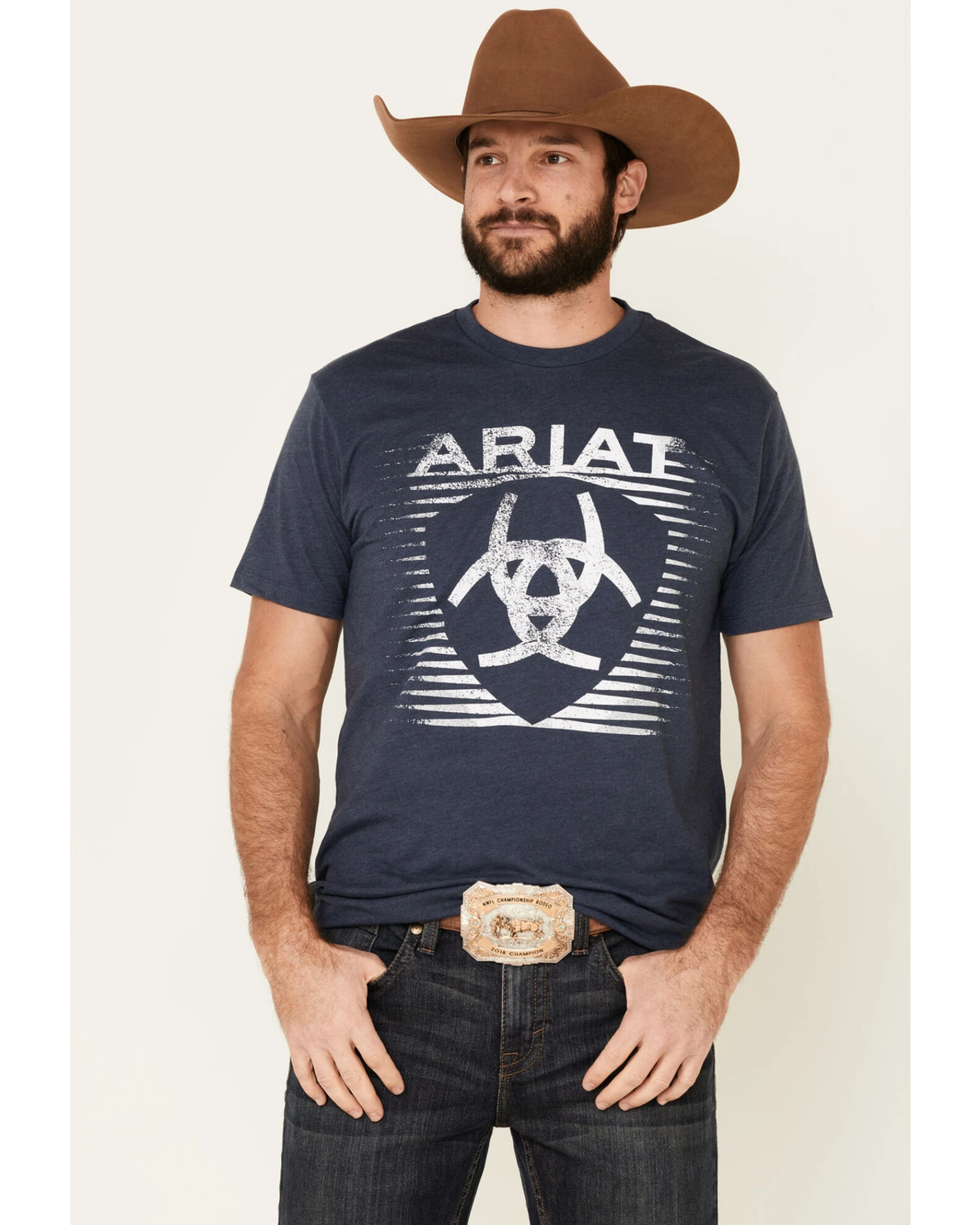 Ariat Men's Heather Shade Logo Short Sleeve Graphic T-Shirt 2 Ariat Men's Heather Shade Logo Short Sleeve Graphic T-Shirt - Image 2