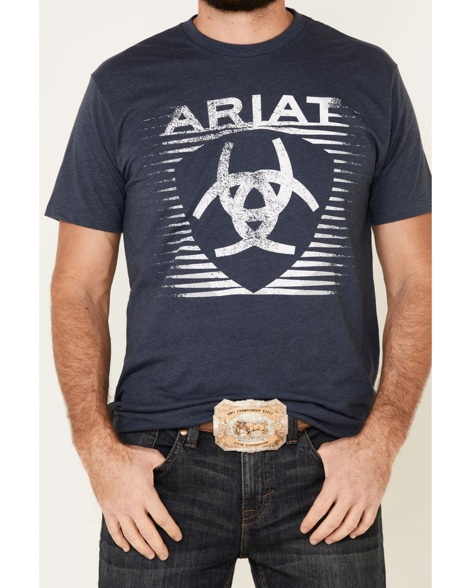 Ariat Men's Heather Shade Logo Short Sleeve Graphic T-Shirt 3 Ariat Men's Heather Shade Logo Short Sleeve Graphic T-Shirt - Image 3