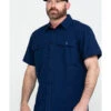 Hawx Men's Solid Yarn Dye Two Pocket Short Sleeve Work Shirt 