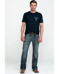 Rock & Roll Denim Men's Pistol Med Bootcut Jeans  -Men Western Cowboy 2000283476 400 P3