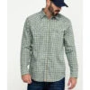 Cody James Men's FR Woven Plaid Print Long Sleeve Button Down Work Shirt 