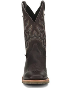 Double H Men's Dark Brown Elk Western Boots - Broad Square Toe -Men Western Cowboy 2000285688 240 P5