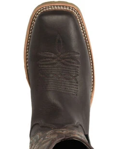 Double H Men's Dark Brown Elk Western Boots - Broad Square Toe -Men Western Cowboy 2000285688 240 P6