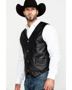 Liberty Wear Men's Jackson Lambskin Leather Vest  -Men Western Cowboy 2000292448 001 P3