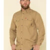Ariat Men's Khaki FR Solid Featherlight Long Sleeve Work Shirt 