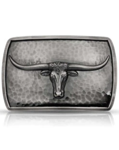 Montana Silversmiths Men's River Rock Cascade Longhorn Buckle