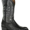 Durango Men's Black Full-Quill Ostrich Western Boots - Round Toe