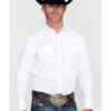 Gibson Trading Co. Men's White Water Long Sleeve Pearl Snap Shirt - Tall