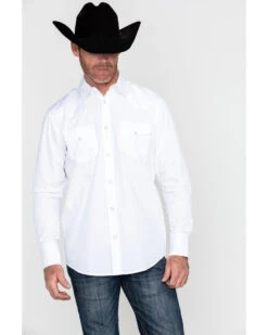 Gibson Trading Co. Men's White Water Long Sleeve Pearl Snap Shirt - Tall -Men Western Cowboy 2000325454 100 P5