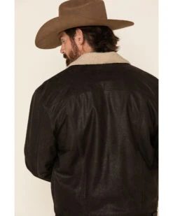 Cripple Creek Men's Leather Sherpa Lined Jacket  -Men Western Cowboy 2000328849 200 P4