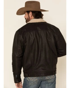 Cripple Creek Men's Leather Sherpa Lined Jacket  -Men Western Cowboy 2000328849 200 P5