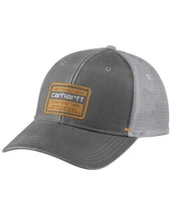 Carhartt Men's Quality Goods Logo Patch Canvas Mesh-Back Trucker Cap 