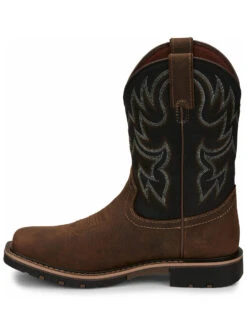 Justin Men's Fireman Black Western Boots - Square Toe 9 Justin Men's Fireman Black Western Boots - Square Toe -Men Western Cowboy 2000334478 280 P3
