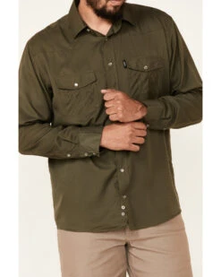 Hooey Men's Solid Habitat Sol Long Sleeve Pearl Snap Western Shirt  -Men Western Cowboy 2000337219 341 P3