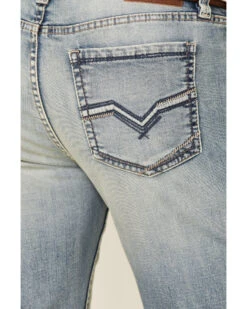 Moonshine Spirit Men's Wild West Light Wash Stretch Stackable Straight Jeans  -Men Western Cowboy 2000338828 400 P4