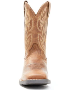Justin Men's Dusky Brown Canter Cowhide Leather Western Boots - Broad Square Toe  -Men Western Cowboy 2000341632 200 P4