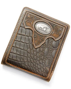 Cody James Men's Croc Embossed Bifold Wallet