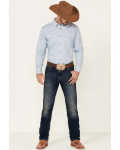 Gibson Men's Basic Solid Long Sleeve Pearl Snap Western Shirt  -Men Western Cowboy 2000342795 450 P2