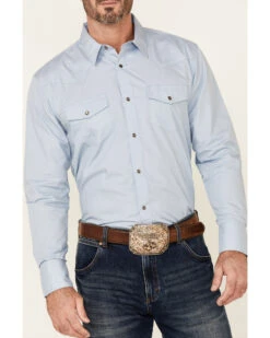 Gibson Men's Basic Solid Long Sleeve Pearl Snap Western Shirt  -Men Western Cowboy 2000342795 450 P3