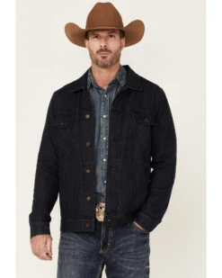 Cody James Men's Indigo Washed Button Down Unlined Denim Jacket 