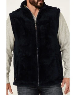 Moonshine Spirit Men's Kern Valley Faux Fur Zip-Front Fleece Vest  -Men Western Cowboy 2000343386 410 P3