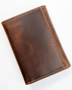 Cody James Men's Brown Tooled Trifold Leather Wallet -Men Western Cowboy 2000346692 200 P3
