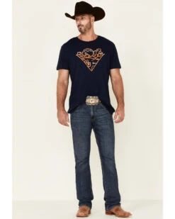 Cody James Men's Navy Poncho Desert Graphic Short Sleeve T-Shirt  -Men Western Cowboy 2000347473 400 P2