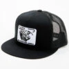 Lazy J Ranch Men's Black Willow Cattle Headquarters Logo Patch Mesh-Back Ball Cap