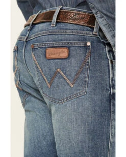 Wrangler Retro Men's Shadow Medium Wash Stretch Slim Bootcut Jeans  -Men Western Cowboy 2000350740 400 P3
